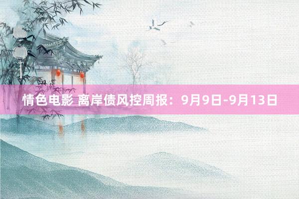 情色电影 离岸债风控周报：9月9日-9月13日
