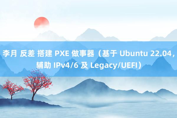 李月 反差 搭建 PXE 做事器（基于 Ubuntu 22.04，辅助 IPv4/6 及 Legacy/UEFI）