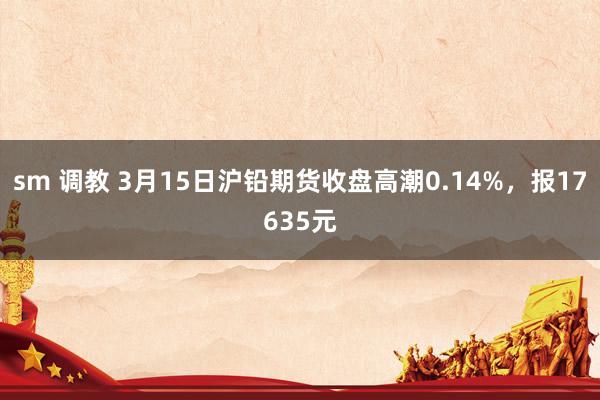 sm 调教 3月15日沪铅期货收盘高潮0.14%，报17635元